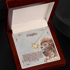Never Forget - Love Knot Necklace 18K Yellow Gold Finish Luxury Box