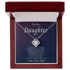 Im Always With You - Love Knot Necklace 14K White Gold Finish Luxury Box