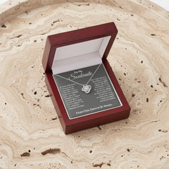 To My Soulmate - Love Knot Necklace 14K White Gold Finish Luxury Box