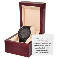 You Are My Life- Wooden Watch Mahogany Style Luxury Box