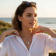 Forever Love Necklace and Cubic Zirconia Earring Set