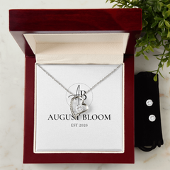 Forever Love Necklace and Cubic Zirconia Earring Set