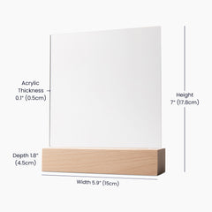 When I Was Small and Sweet - Acrylic Square LED Corded Base