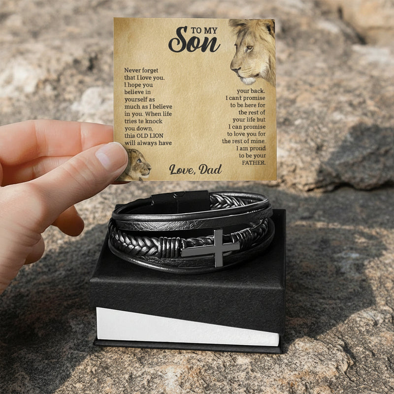 To My Son - Cross Bracelet