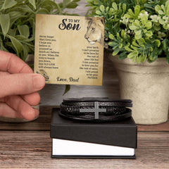 To My Son - Cross Bracelet Standard Box