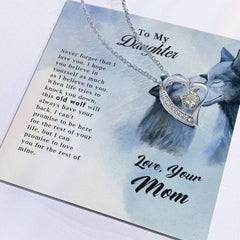 Old Wolf - Forever Love Necklace 14k White Gold Finish Standard Box