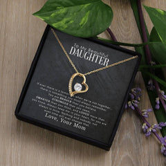 My Beautiful Daughter - Forever Love Necklace 18k Yellow Gold Finish