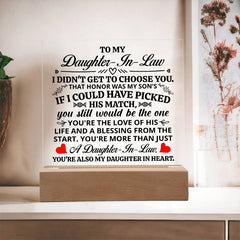 To My Daughter-in-Law Honor – Acrylic Square