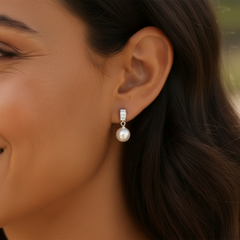 Shell Pearl Earrings, Elegant Jewellery Accessory