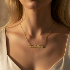 Her Custom Name Necklace with Birthstone