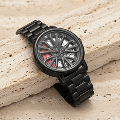 Skeleton Quartz Watch Black