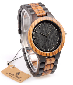 Zebra Wood Watch