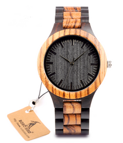 Zebra Wood Watch