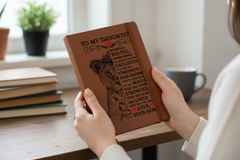To My Daughter Lion Crown – Vegan Leather Journal