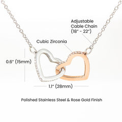 To My Sister - Interlocking Hearts Necklace