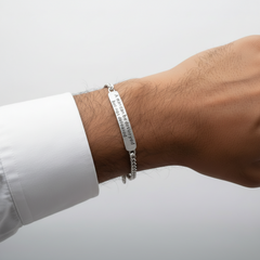 Vintage Thai Silver Bracelet for Men's Fashion